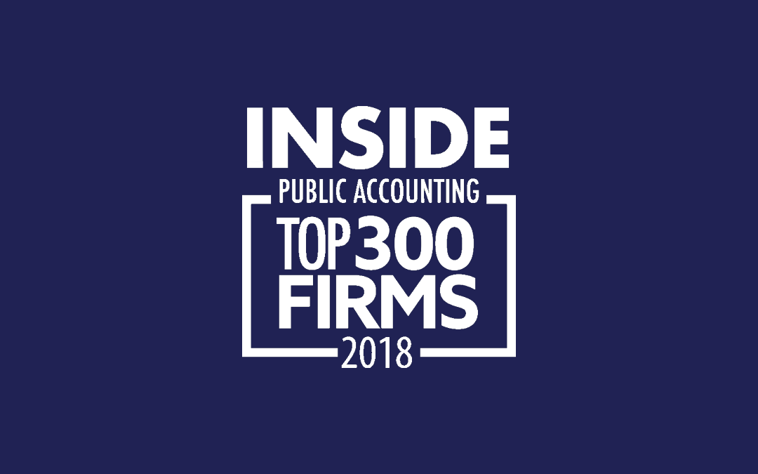Hantzmon Wiebel Receives Top 300 Ranking from Inside Public Accounting