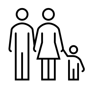 icon of parents and a child